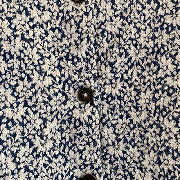 Madewell Floral Jacquard Button-Back Top XXS - Picture 8 of 8